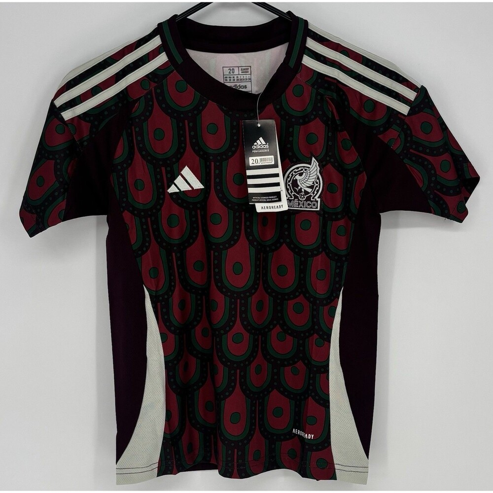 Adidas Mexico 2024 Home Soccer Jersey Kids Youth Size 20 NWT AEROREADY IP6364